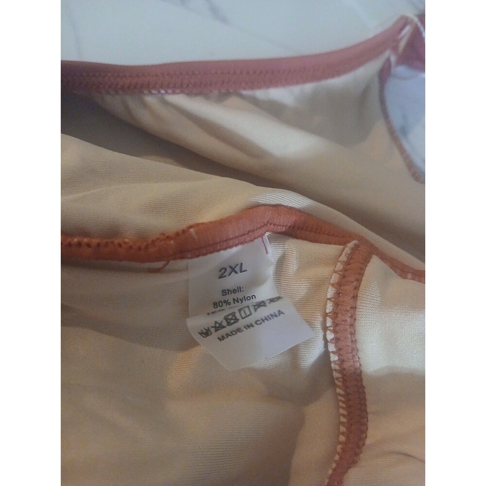 Eomenie Twist Front Side Shirred 1 PC Women 2XL Orange Molded Cup New - Picture 4 of 5